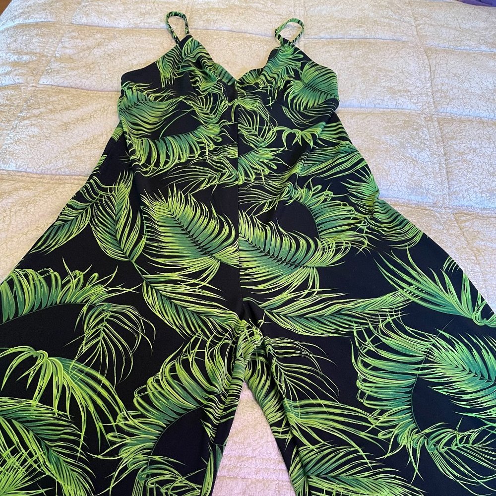 Norma Kamali Wide-Leg Slip Black Jumpsuit Size M